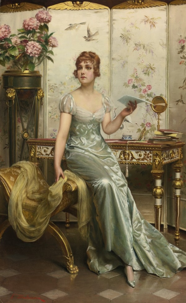 A lady and a letter by Frederic Soulacroix
